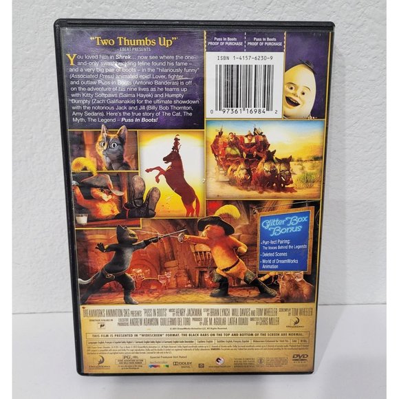 Puss in Boots 2011 Widescreen Animated DVD - Picture 4 of 4